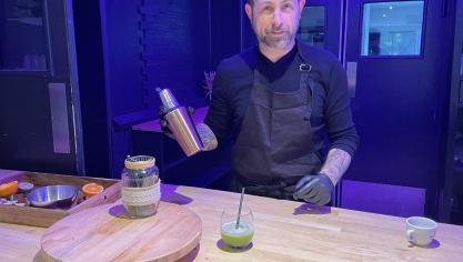 Sébastien Terrier nous a fait goûter un petit jus matinal. Difficile de résister, on l’avoue…