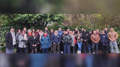 Michaël Parent (à gauche) et ses colistiers.