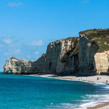 La plage d’Etretat en Normandie