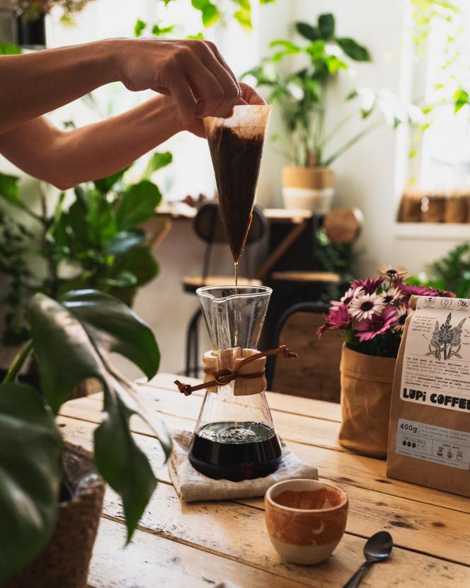 Le café de lupin se prépare comme un café classique. Photo Nina Cleton.