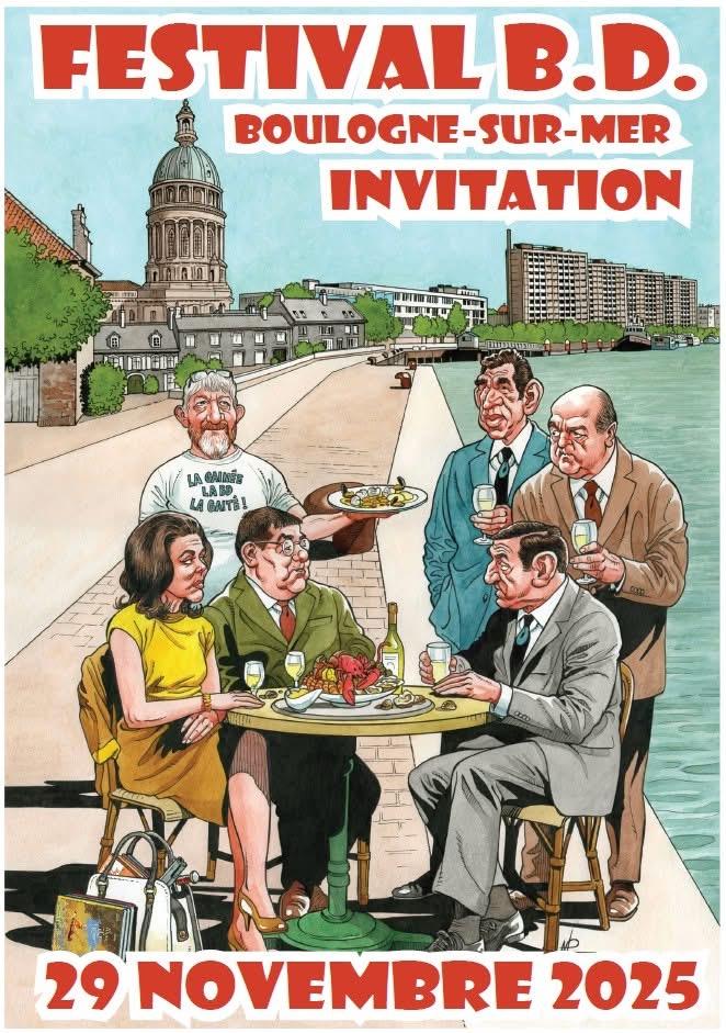 L’affiche 2025 du Salon de la BD. Un joli clin d’œil aux « Tontons flingueurs » de Georges Lautner